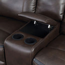  Furniture of America Chenai Leather Look Recliner CM6297-CH-VN IMAGE 3
