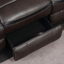  Furniture of America Chenai Reclining Leatherette Loveseat with Console CM6297-LV-VN IMAGE 6