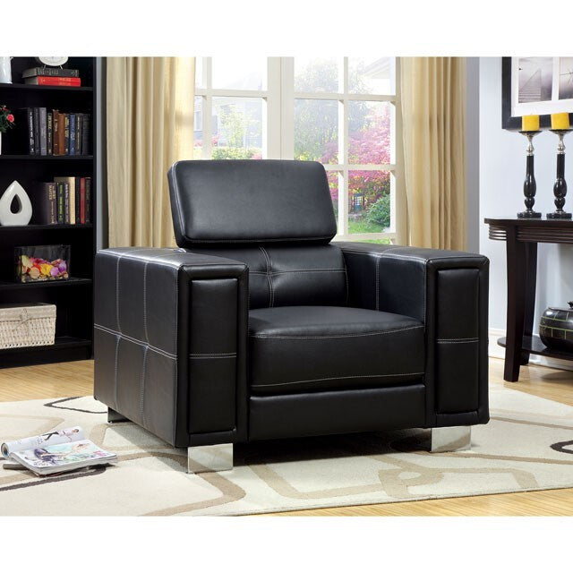  Furniture of America Garret Stationary Leather Chair CM6310-CH IMAGE 4