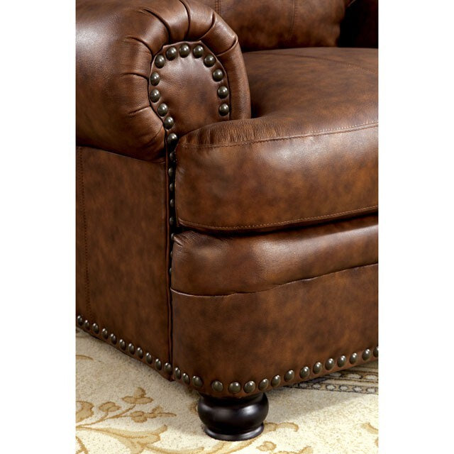 Furniture of America Rheinhardt Stationary Leather Match Chair CM6318-CH IMAGE 2