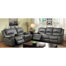  Furniture of America Sarles Reclining Bonded Leather Match Loveseat CM6326-LV IMAGE 1