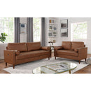  Furniture of America Horgen Stationary Leather Look Sofa CM6452BR-SF IMAGE 2