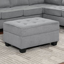  Furniture of America Linore Fabric Ottoman CM6493-OT IMAGE 1