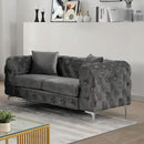  Furniture of America Sapphira Stationary Fabric Loveseat CM6498DG-LV-PK IMAGE 1