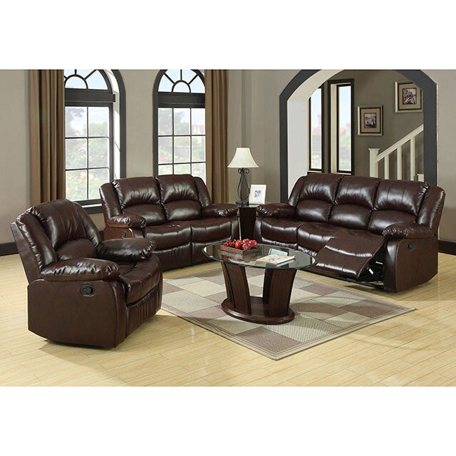Furniture of America Winslow Reclining Leather Loveseat CM6556L-CT IMAGE 4