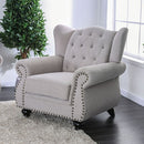  Furniture of America Ewloe Stationary Fabric Chair CM6572GY-CH IMAGE 1