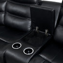  Furniture of America Cavan Leather Sectional CM6650BK-SECT IMAGE 2