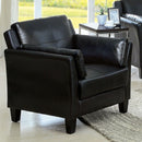 Furniture of America Pierre Stationary Leather Look Chair CM6717BK-CH-PK IMAGE 1