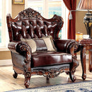  Furniture of America Jericho Stationary Leather Match Chair CM6786-CH-PK IMAGE 1