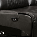  Furniture of America Mariah Power Reclining Leather Look Sectional CM6895GY-SECT+AC IMAGE 4