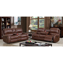  Furniture of America Walter Reclining Leather Look Sofa CM6950BR-SF IMAGE 2