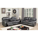  Furniture of America Walter Reclining Leather Look Sofa CM6950GY-SF IMAGE 2