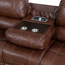  Furniture of America Joanne Reclining Leather Look Sectional CM6951BR-SECT IMAGE 6