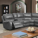  Furniture of America Joanne Power Reclining Leather Look Sectional CM6951GY-PM-SECT IMAGE 1