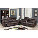 Furniture of America Manda Reclining Leather Look Loveseat CM6978-LV IMAGE 2