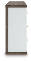 Kendanport - 3 Pc. - Dresser And 2 Nightstands - Brown / White