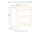 Derekson - Two Drawer Night Stand - Multi Gray