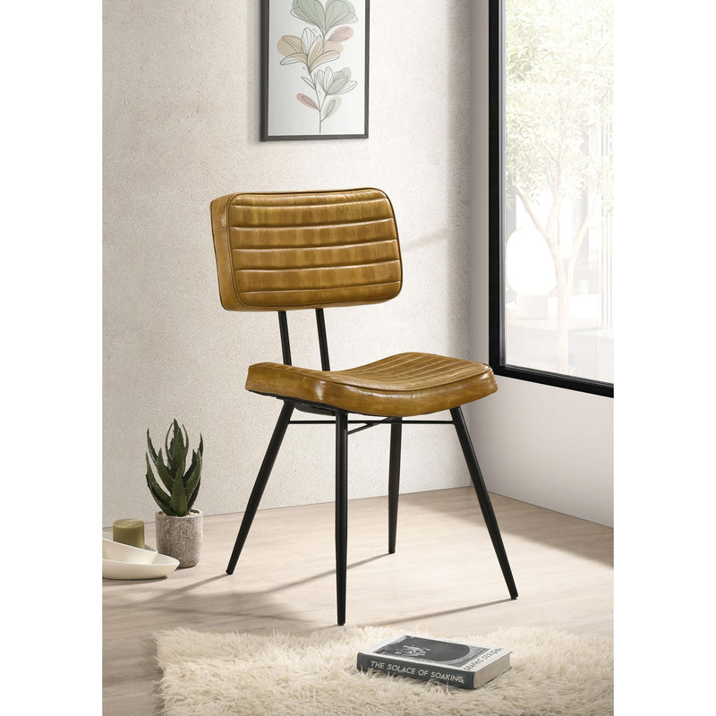 Coaster Furniture Misty 110642 Leather Upholstered Dining Side Chair - Camel (Set of 2) IMAGE 8