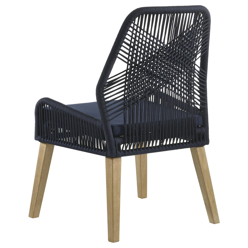 Coaster Furniture Nakia 110034 Woven Rope Dining Side Chairs - Dark Navy (Set of 2) IMAGE 5