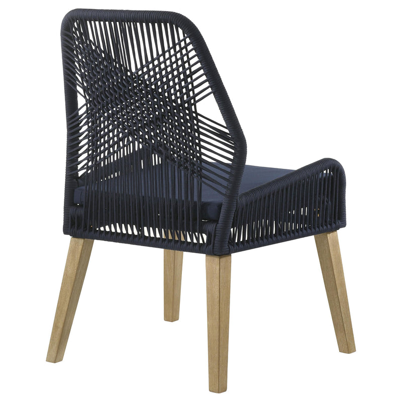 Coaster Furniture Nakia 110034 Woven Rope Dining Side Chairs - Dark Navy (Set of 2) IMAGE 6