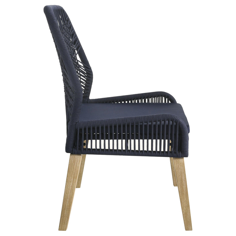 Coaster Furniture Nakia 110034 Woven Rope Dining Side Chairs - Dark Navy (Set of 2) IMAGE 7