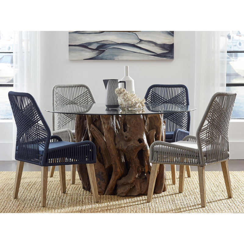 Coaster Furniture Nakia 110034 Woven Rope Dining Side Chairs - Dark Navy (Set of 2) IMAGE 9