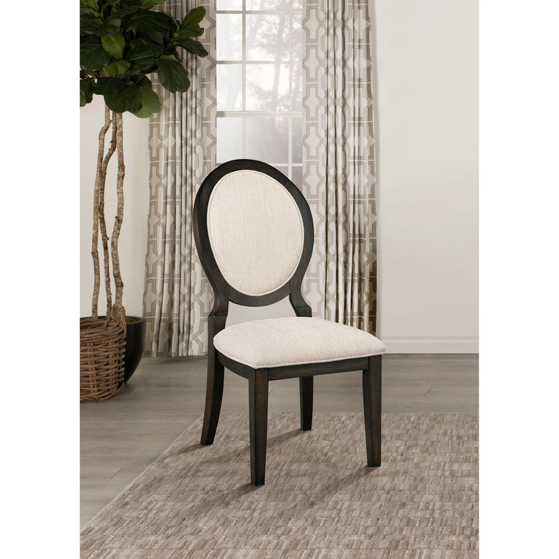 Coaster Furniture Twyla 115102 Oval Back Dining Side Chair - Dark Cocoa (Set of 2) IMAGE 8