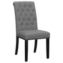  Coaster Furniture Alana 115162 Fabric Upholstered Dining Side Chair - Grey IMAGE 1