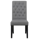  Coaster Furniture Alana 115162 Fabric Upholstered Dining Side Chair - Grey IMAGE 2