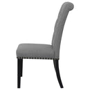  Coaster Furniture Alana 115162 Fabric Upholstered Dining Side Chair - Grey IMAGE 4