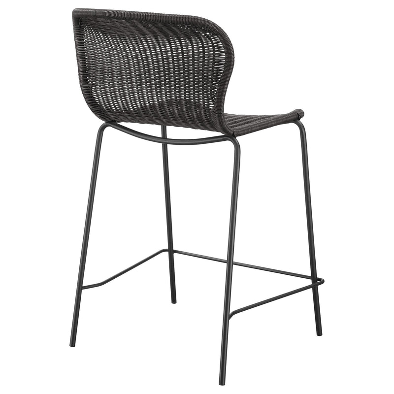 Coaster Furniture Mckinley 192039 Faux Rattan Metal Counter Chair - Brown (Set of 2) IMAGE 6