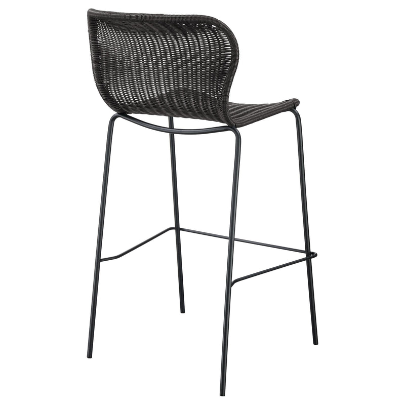 Coaster Furniture Mckinley 192040 Faux Rattan Metal Bar Chair - Brown (Set of 2) IMAGE 6