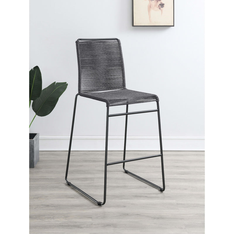 Coaster Furniture Jerome 192064 Woven Rope Metal Bar Chair - Charcoal (Set of 2) IMAGE 8