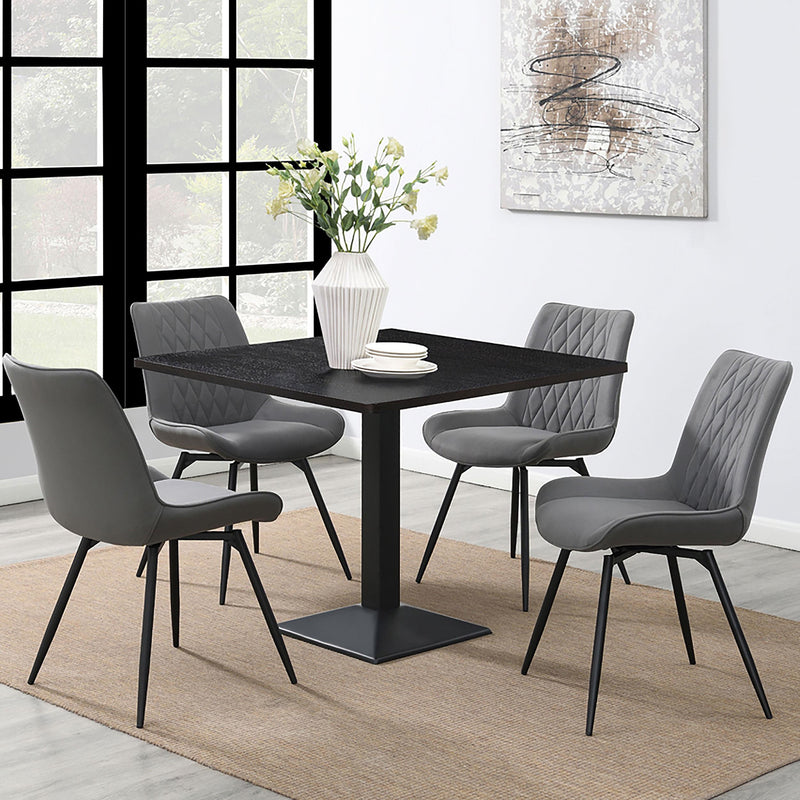 Coaster Furniture Diggs 193312 Upholstered Swivel Dining Side Chair - Grey (Set of 2) IMAGE 10
