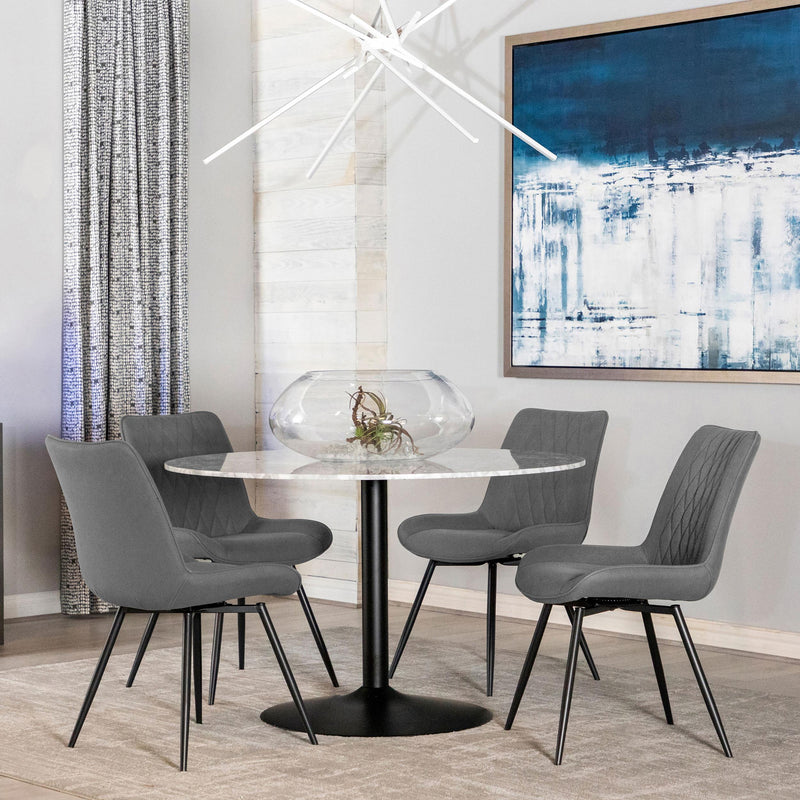 Coaster Furniture Diggs 193312 Upholstered Swivel Dining Side Chair - Grey (Set of 2) IMAGE 11