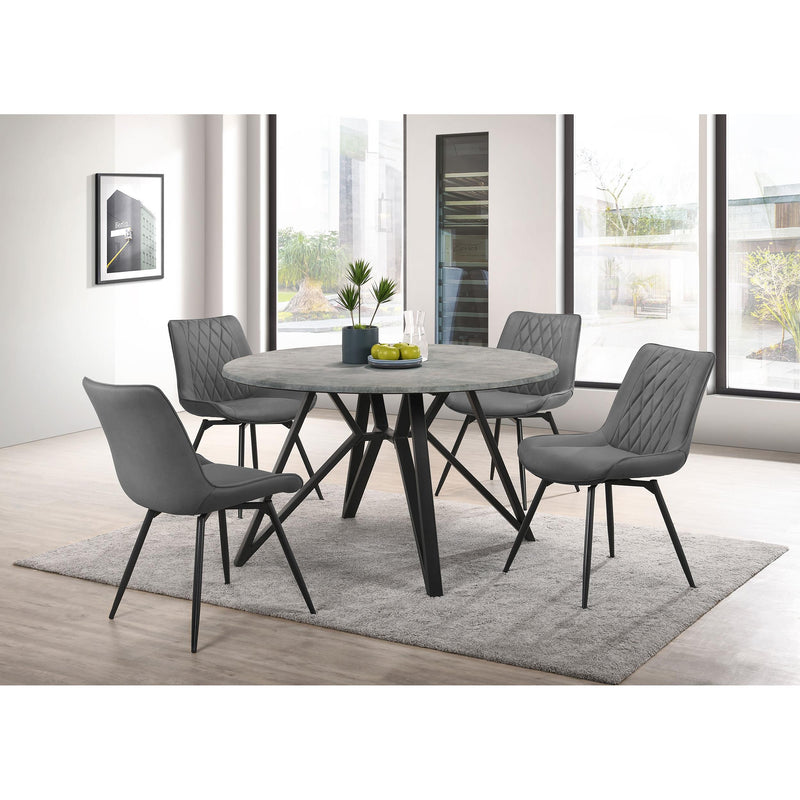 Coaster Furniture Diggs 193312 Upholstered Swivel Dining Side Chair - Grey (Set of 2) IMAGE 12