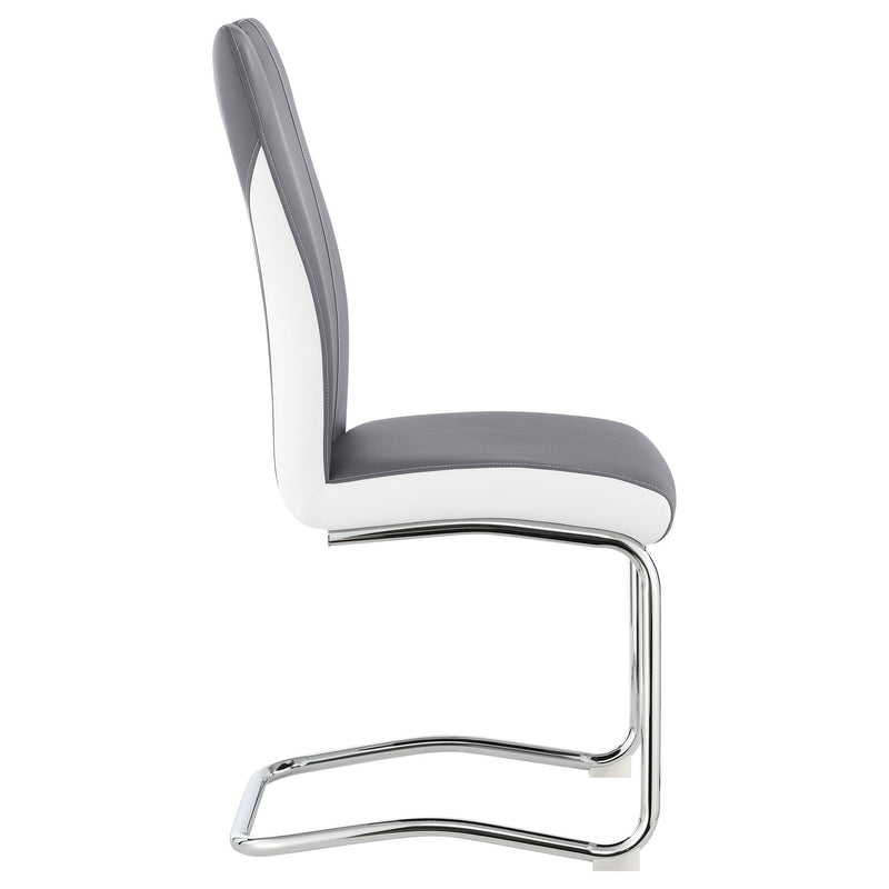 Coaster Furniture Brooklyn 193812 Upholstered Dining Side Chair - Grey (Set of 4) IMAGE 8