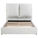 Coaster Furniture Gwendoline 306040Q Upholstered Queen Panel Bed - White IMAGE 3