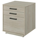 Coaster Furniture Loomis 805882 3-drawer Square File Cabinet - Whitewashed Grey IMAGE 6