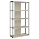 Coaster Furniture Loomis 805883 4-shelf Bookcase - Whitewashed Grey IMAGE 1