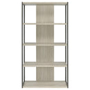 Coaster Furniture Loomis 805883 4-shelf Bookcase - Whitewashed Grey IMAGE 3