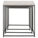 Coaster Furniture Medora 936016 3-piece Marble Top Nesting Table Set - White IMAGE 6