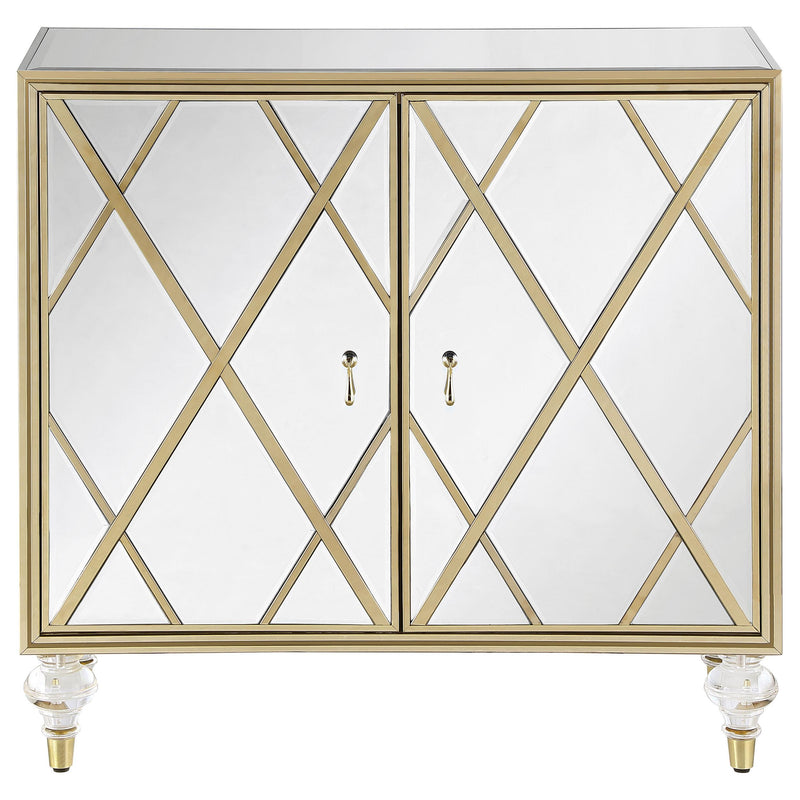 Coaster Furniture Astilbe 951851 2-Door Accent Cabinet - Mirror/Champagne IMAGE 2