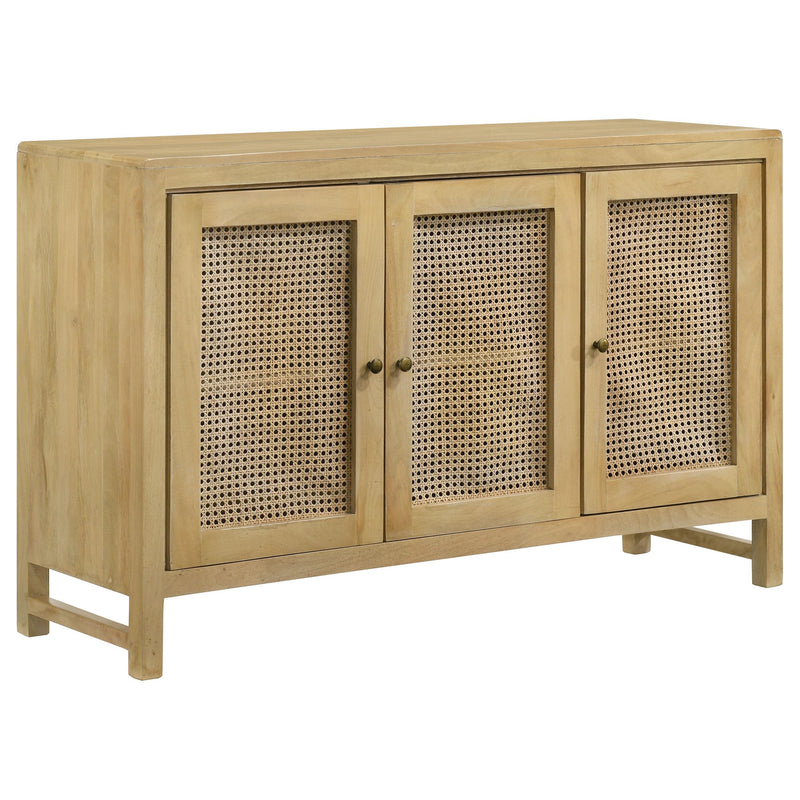 Coaster Furniture Zamora 953556 Rectangular 3-Door Accent Cabinet Natural IMAGE 1