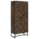 Coaster Furniture Carolyn 959640 2-Door Accent Cabinet - Rustic Oak/Gunmetal IMAGE 1
