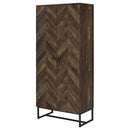 Coaster Furniture Carolyn 959640 2-Door Accent Cabinet - Rustic Oak/Gunmetal IMAGE 4