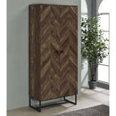 Coaster Furniture Carolyn 959640 2-door Engineered Wood Accent Cabinet - Rustic Oak IMAGE 9