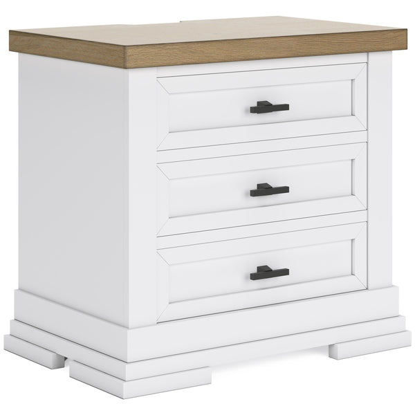 Benchcraft Ashbryn 3-Drawer Nightstand B844-93 IMAGE 1