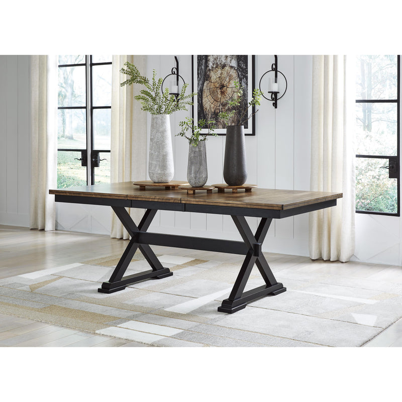 Signature Design by Ashley Wildenauer Dining Table with Trestle Base D634-35 IMAGE 1
