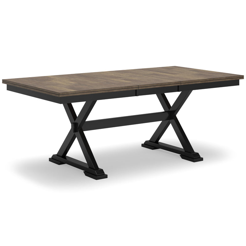 Signature Design by Ashley Wildenauer Dining Table with Trestle Base D634-35 IMAGE 1